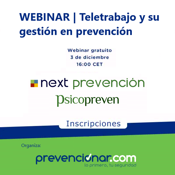Webinar | Teletrabajo y su gestión en prevención